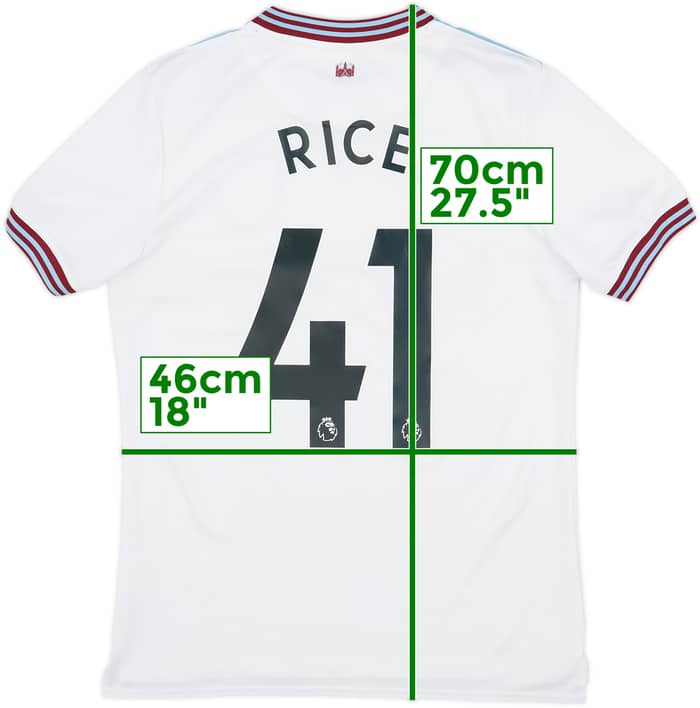 2019-20 West Ham Away Shirt Rice #41 - 7/10 - (M)