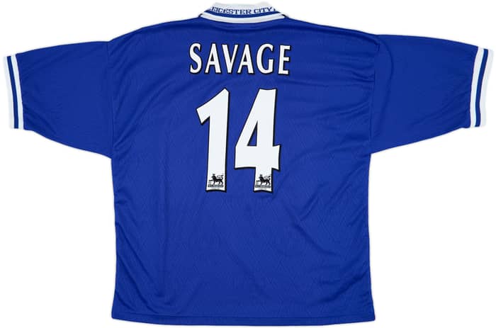 1998-00 Leicester Home Shirt Savage #14 - 9/10 - (XL)