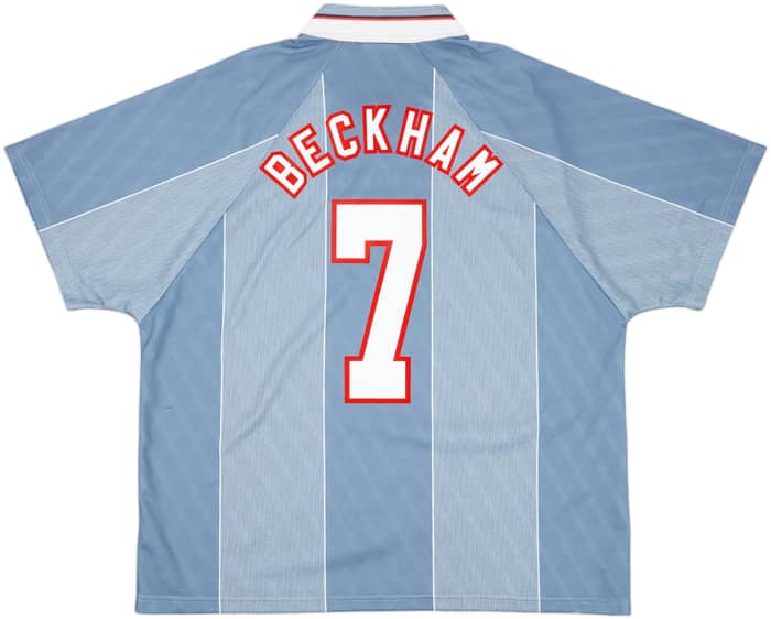 1996-97 England Away Shirt Beckham #7 - 9/10 - (XXL)