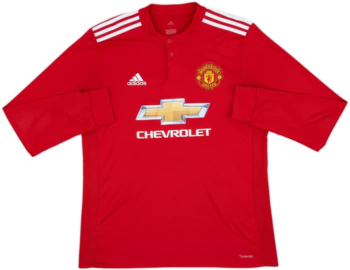 2017-18 Manchester United Home L/S Shirt Pogba #6 - 7/10 - (L)