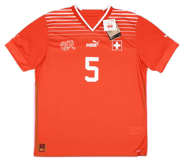 2022-23 Switzerland Home Shirt Akanji #5