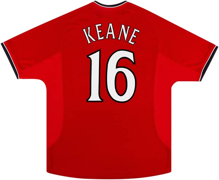 2000-02 Manchester United Home Shirt Keane #16