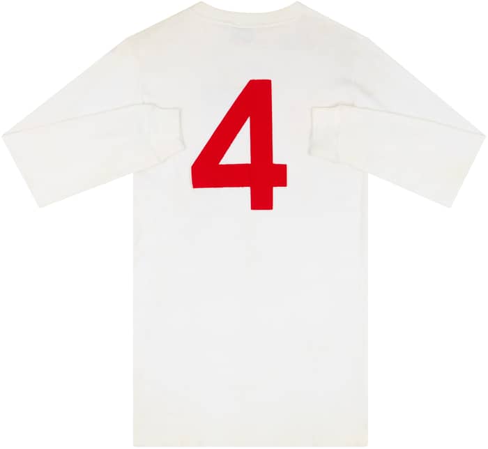 1972-73 England U-21 Match Issue Home L/S Shirt #4 (Thompson)