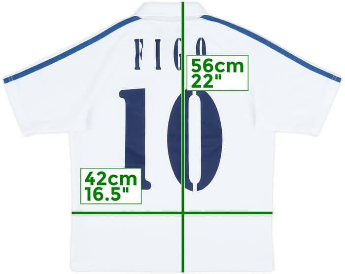 2001-02 Real Madrid Home Shirt Figo #10 - 4/10 - (S.Boys)
