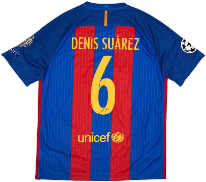 2016-17 Barcelona Home Shirt Denis Suarez #6 (L)