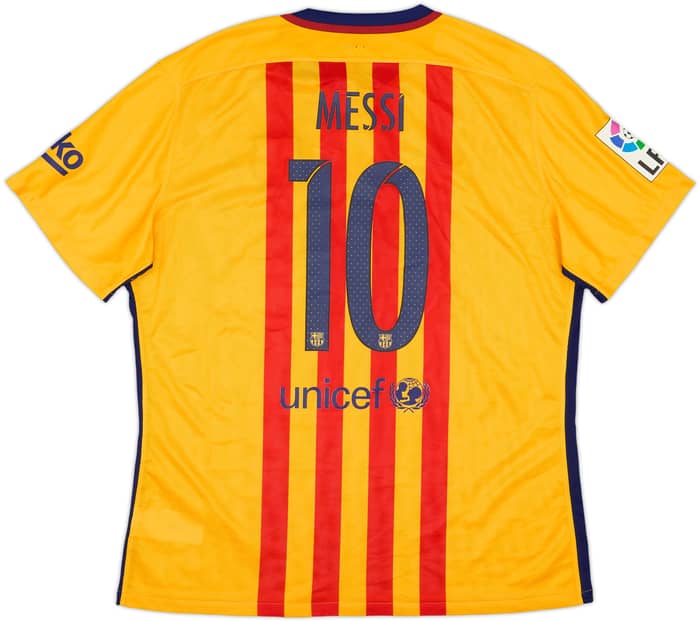 2015-16 Barcelona Authentic Away Shirt Messi #10 (XXL)