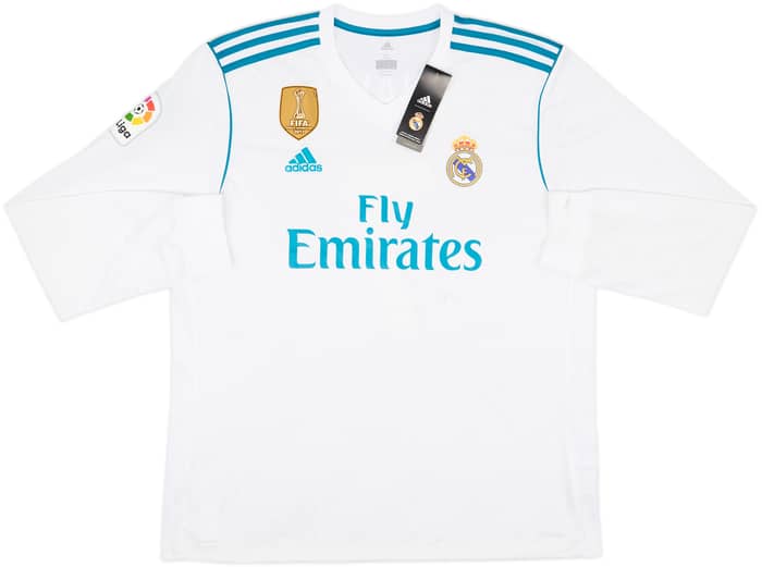 2017-18 Real Madrid Home L/S Shirt Ronaldo #7 (XL)