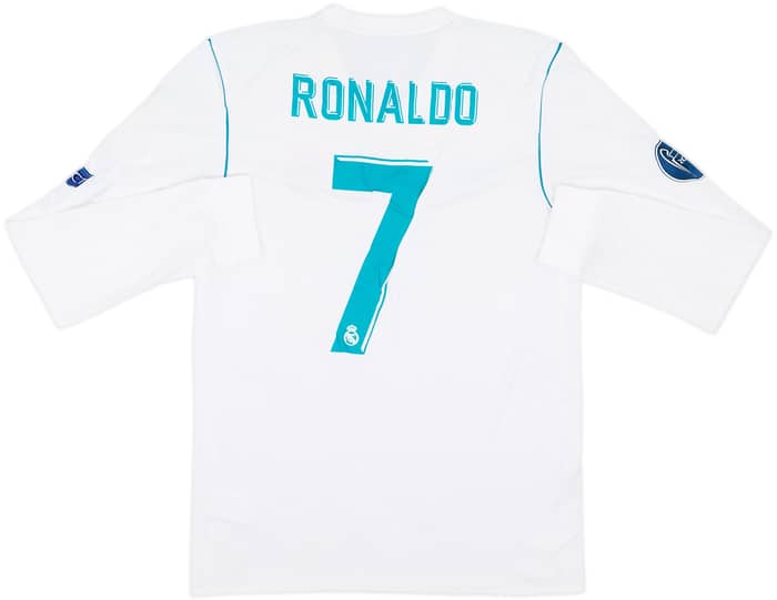 2017-18 Real Madrid Home L/S Shirt Ronaldo #7 - 9/10 - (M)