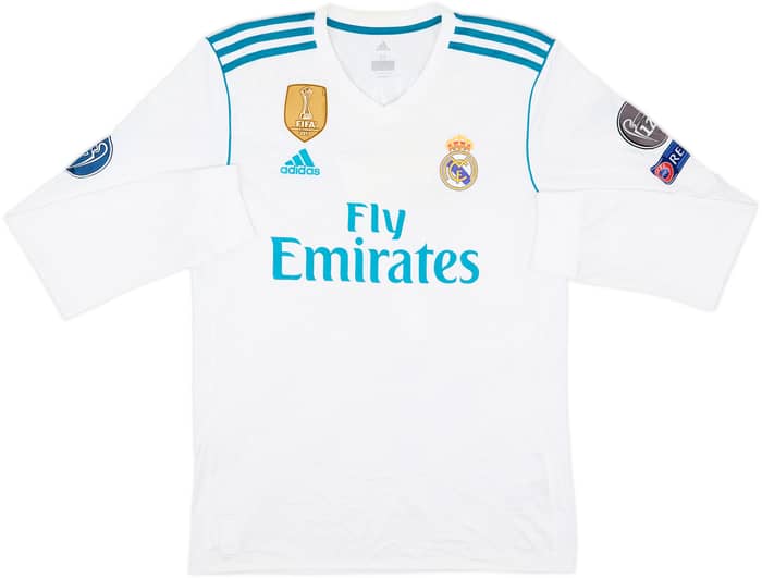 2017-18 Real Madrid Home L/S Shirt Ronaldo #7 - 9/10 - (M)