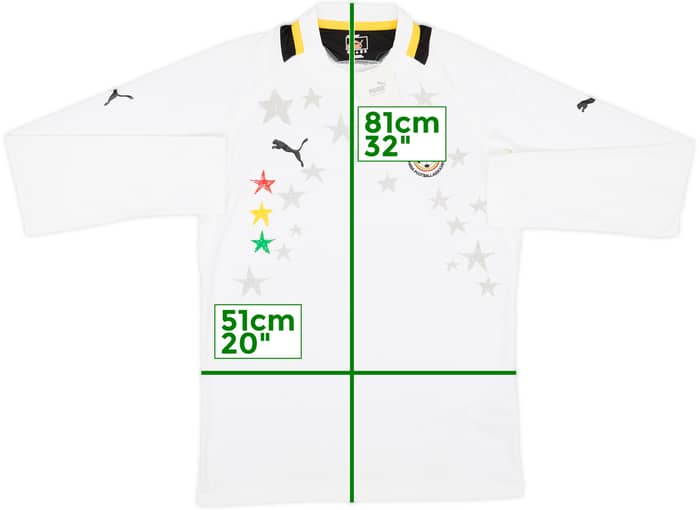 2012-13 Ghana Player Issue Home L/S Shirt (XXL)