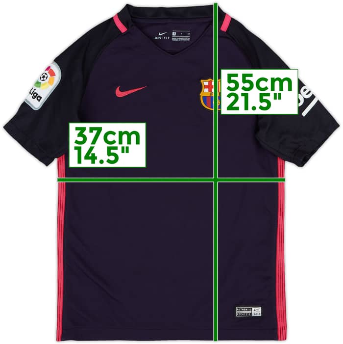 2016-17 Barcelona Away Shirt - 9/10 - (S.Boys)