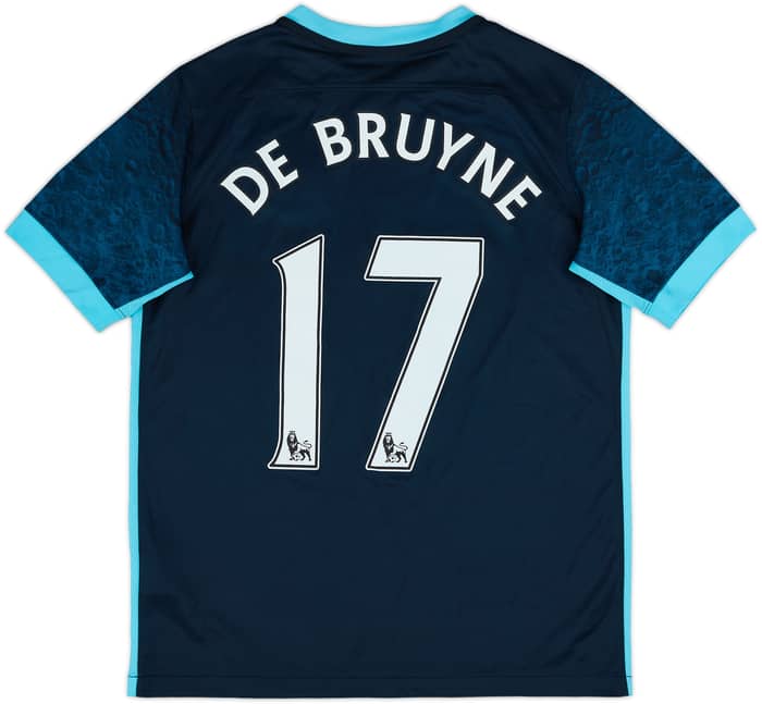 2015-16 Manchester City Away Shirt De Bruyne #17 - 9/10 - (XL.Boys)