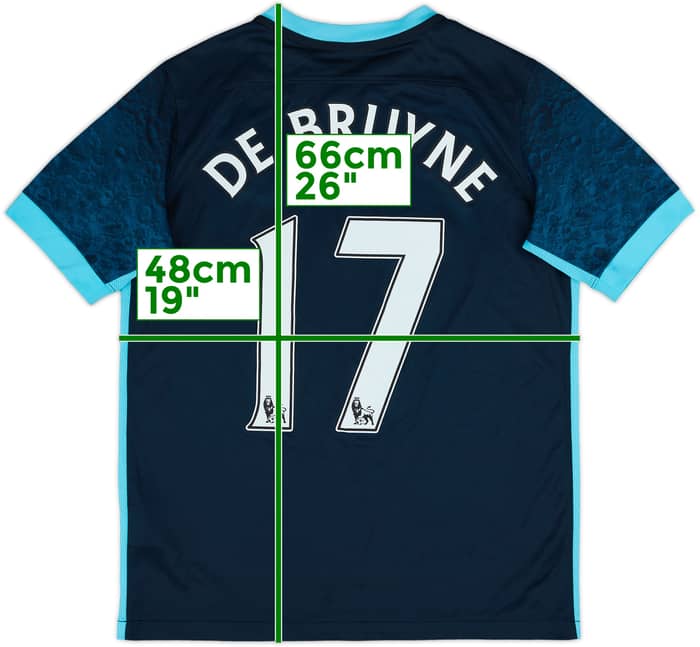 2015-16 Manchester City Away Shirt De Bruyne #17 - 9/10 - (XL.Boys)