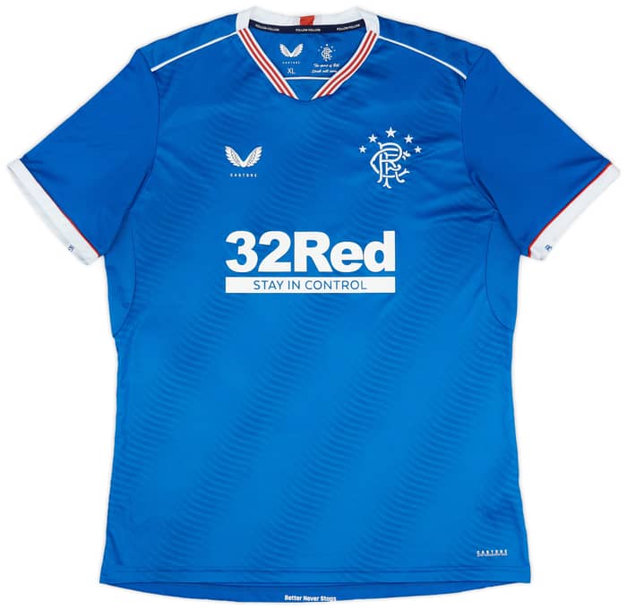 2020-21 Rangers Home Shirt - 9/10 - (XL)