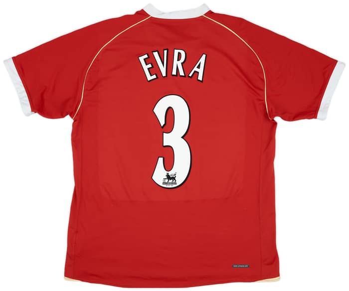 2006-07 Manchester United Home Shirt Evra #3 - 6/10 - (L)