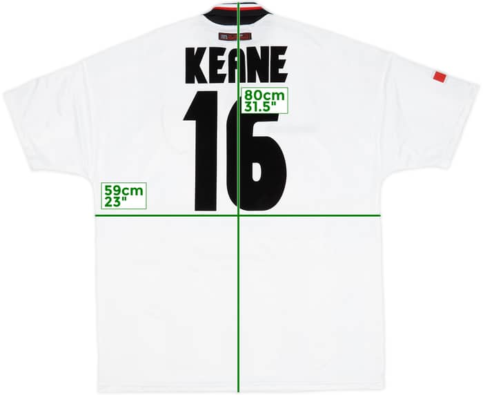1997-99 Manchester United Away Shirt Keane #16 - 8/10 - (XXL)