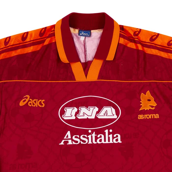 1995-96 Roma Home L/S Shirt - 8/10 - (S)