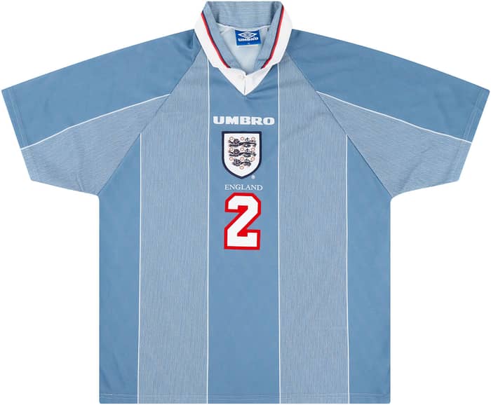 1996-97 England Away Shirt G.Neville #2 - 8/10 - (XL)