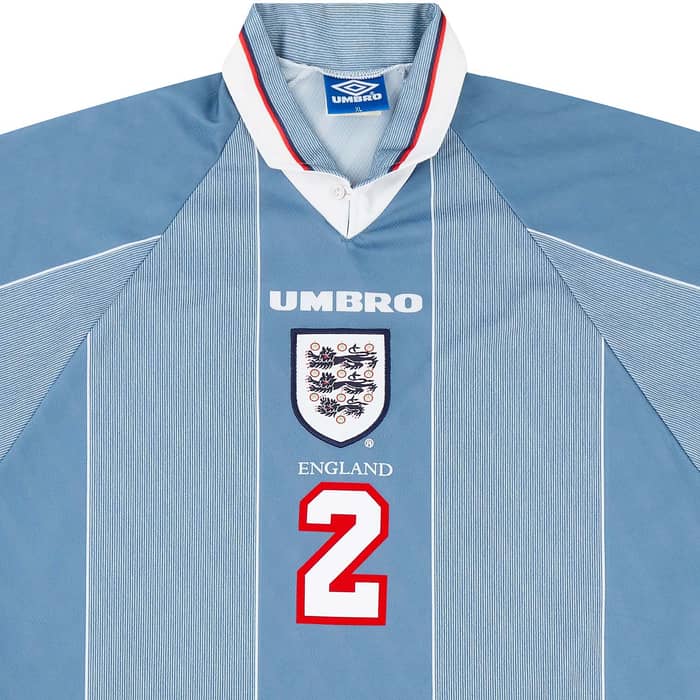 1996-97 England Away Shirt G.Neville #2 - 8/10 - (XL)