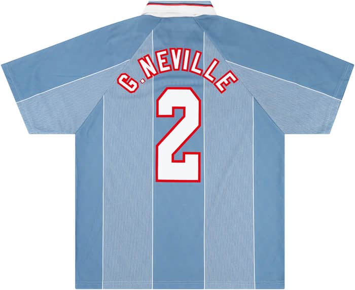 1996-97 England Away Shirt G.Neville #2 - 8/10 - (XL)