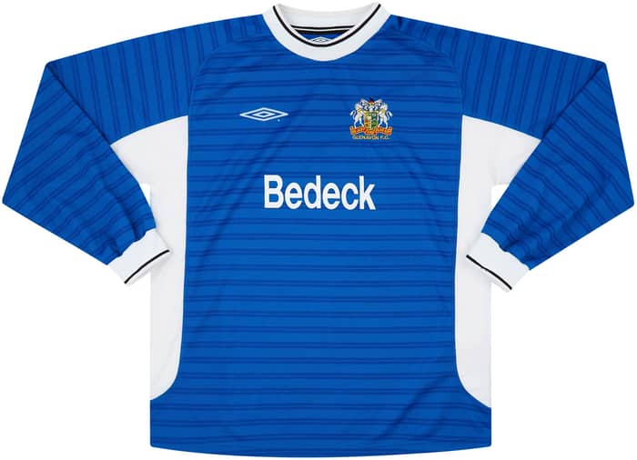 2001-02 Glenavon Home L/S Shirt - 8/10 - (XL)
