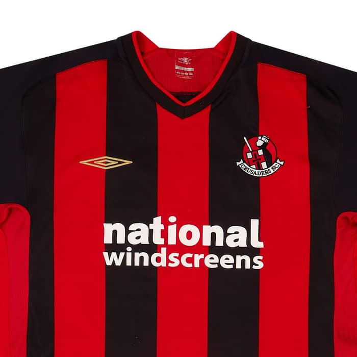 2009-10 Crusaders Home L/S Shirt - 8/10 - (XL)