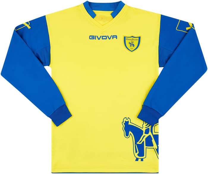 2012-13 Chievo Verona Home L/S Shirt - 6/10 - (M)