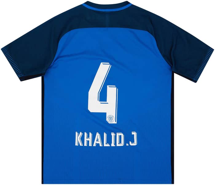 2017-18 Al-Nasr Player Issue Home Shirt Khalid.J #4 - 6/10 - (M)