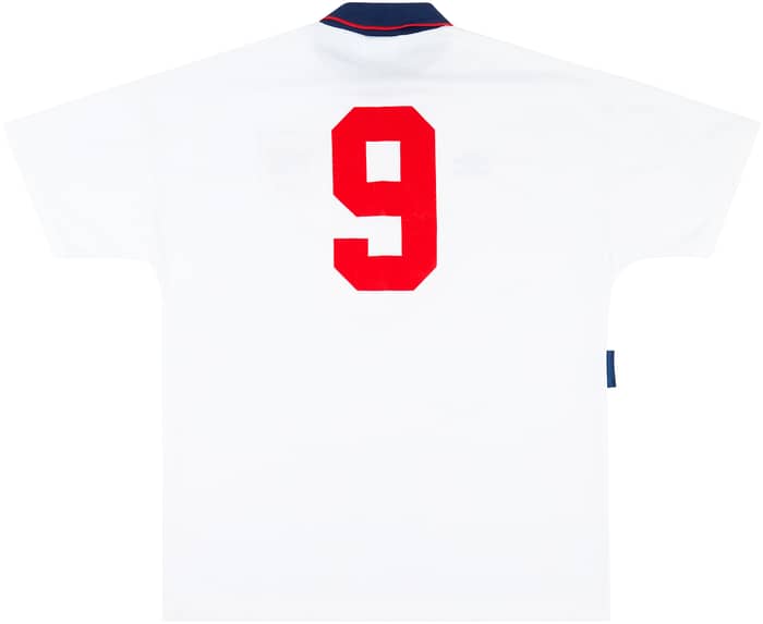 1993-95 England Home Shirt #9 - 9/10 - (XL)