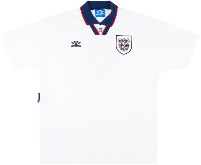 1993-95 England Home Shirt #9 - 9/10 - (XL)