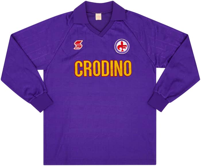 1987-89 Fiorentina Home L/S Shirt - 8/10 - (S)