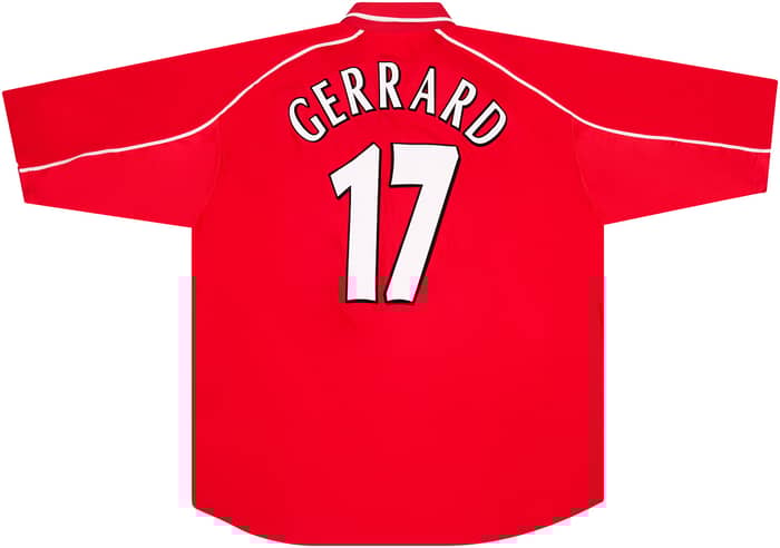 2000-02 Liverpool Home Shirt Gerrard #17 - Very Good 6/10 - (XXL)