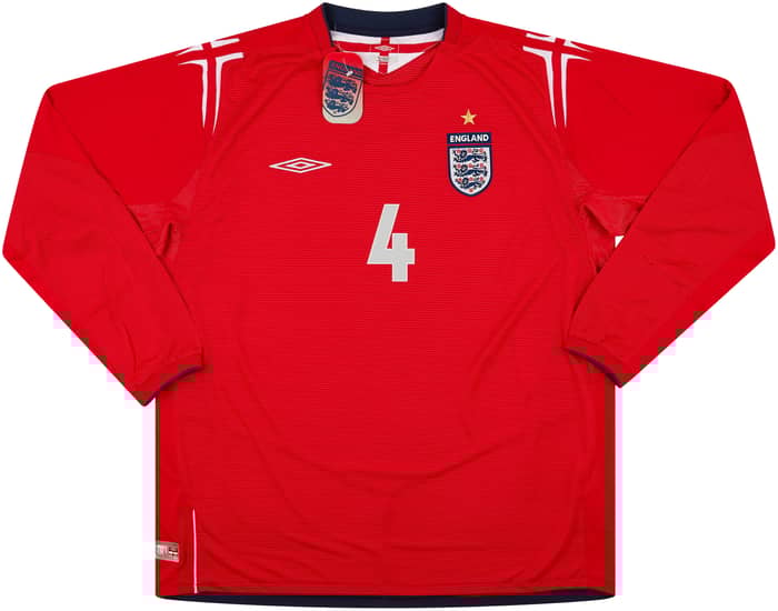 2004-06 England Away L/S Shirt Gerrard #4 (XXL)