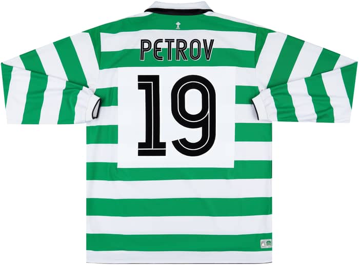 2004-05 Celtic Home L/S Shirt Petrov #19 - 8/10 - (XL)