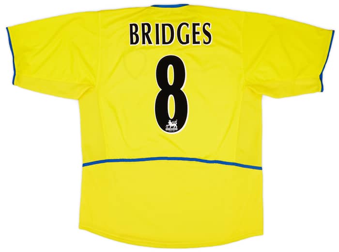 2002-03 Leeds United Away Shirt Bridges #8 - 8/10 - (XL)