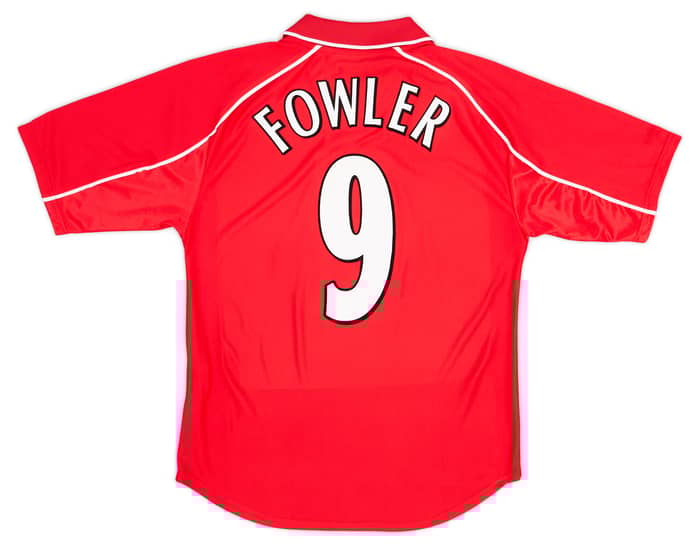 2000-02 Liverpool Home Shirt Fowler #9 - Excellent 9/10 - (L)