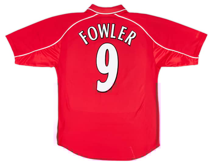 2000-02 Liverpool Home Shirt Fowler #9 - Very Good 6/10 - (M)