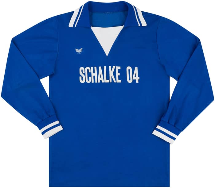 1977-78 Schalke Home L/S Shirt - 6/10 - (S)