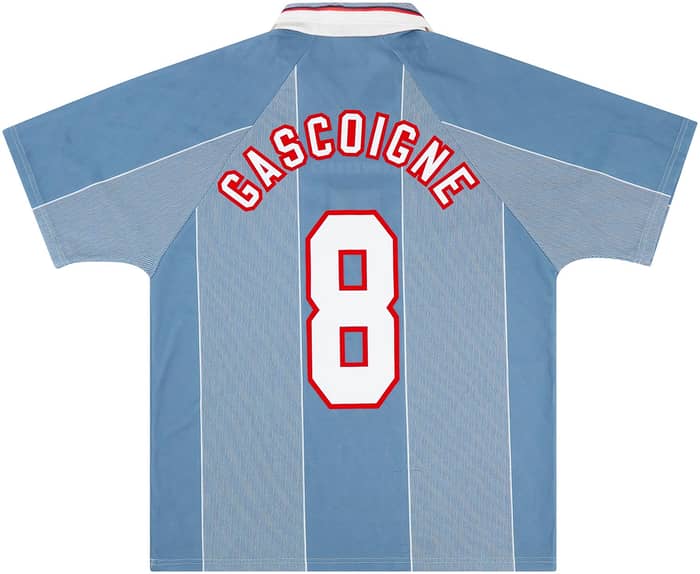 1996-97 England Away Shirt Gascoigne #8 - 8/10 - (L)