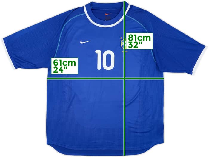 2000-02 Brazil Away Shirt Rivaldo #10 - 7/10 - (XL)