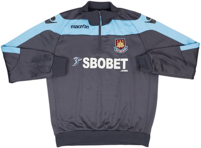 2012-13 West Ham Macron 1/4 Zip Training Top - 5/10 - (L)
