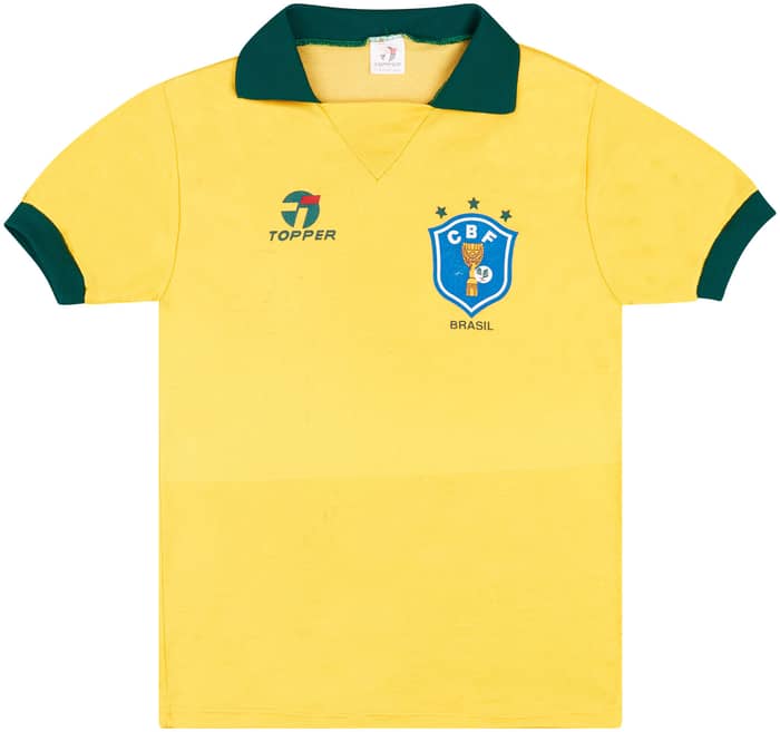1985-88 Brazil Signed Home Shirt - 8/10 - (S)