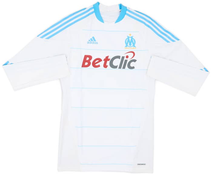 2010-11 Olympique Marseille Player Issue TechFit Home L/S Shirt - 5/10 - (XL)