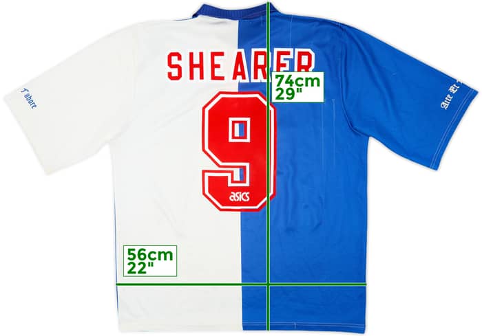 1994-95 Blackburn Home Shirt Shearer #9 - 7/10 - (XL)