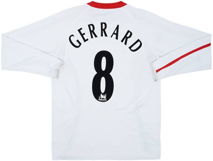 2005-06 Liverpool Away L/S Shirt Gerrard #8 - 7/10 - (M)
