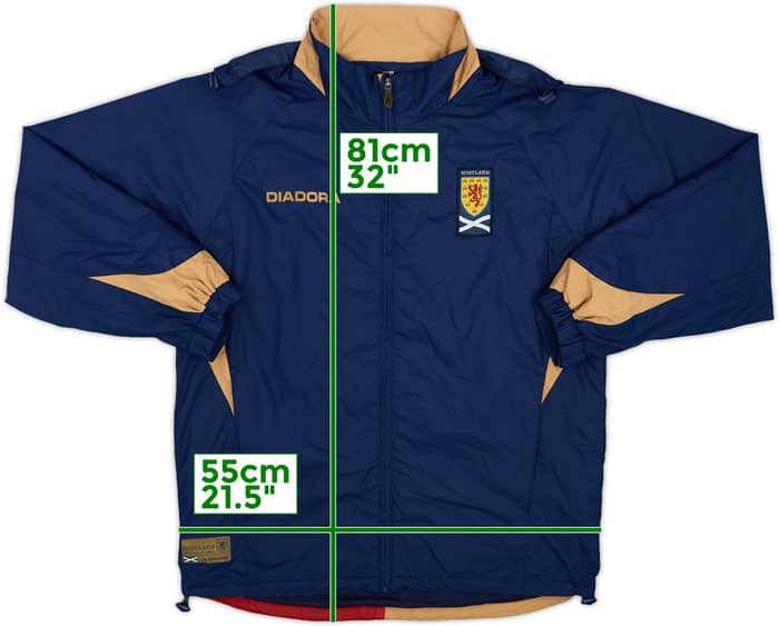 2006-07 Scotland Diadora Hooded Rain Jacket - 9/10 - (S)