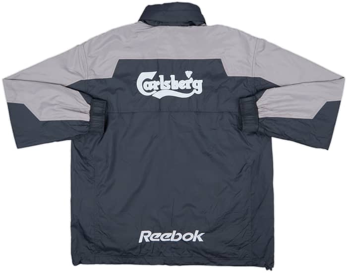 2005-06 Liverpool Reebok 1/4 Zip Hooded Rain Jacket - 10/10 - (L)