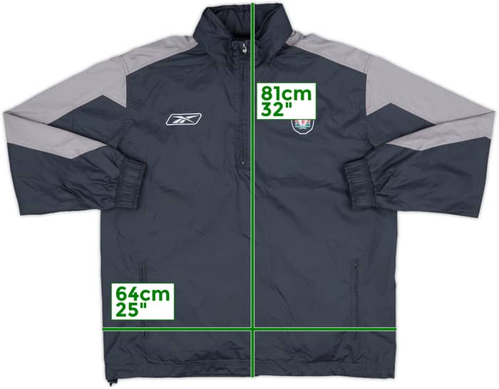 2005-06 Liverpool Reebok 1/4 Zip Hooded Rain Jacket - 10/10 - (L)
