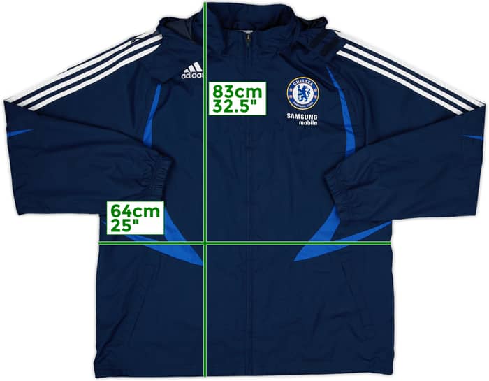 2007-08 Chelsea adidas Hooded Rain Jacket - 9/10 - (L/XL)