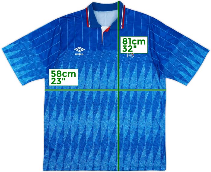 1989-91 Chelsea Home Shirt - 7/10 - (XL)
